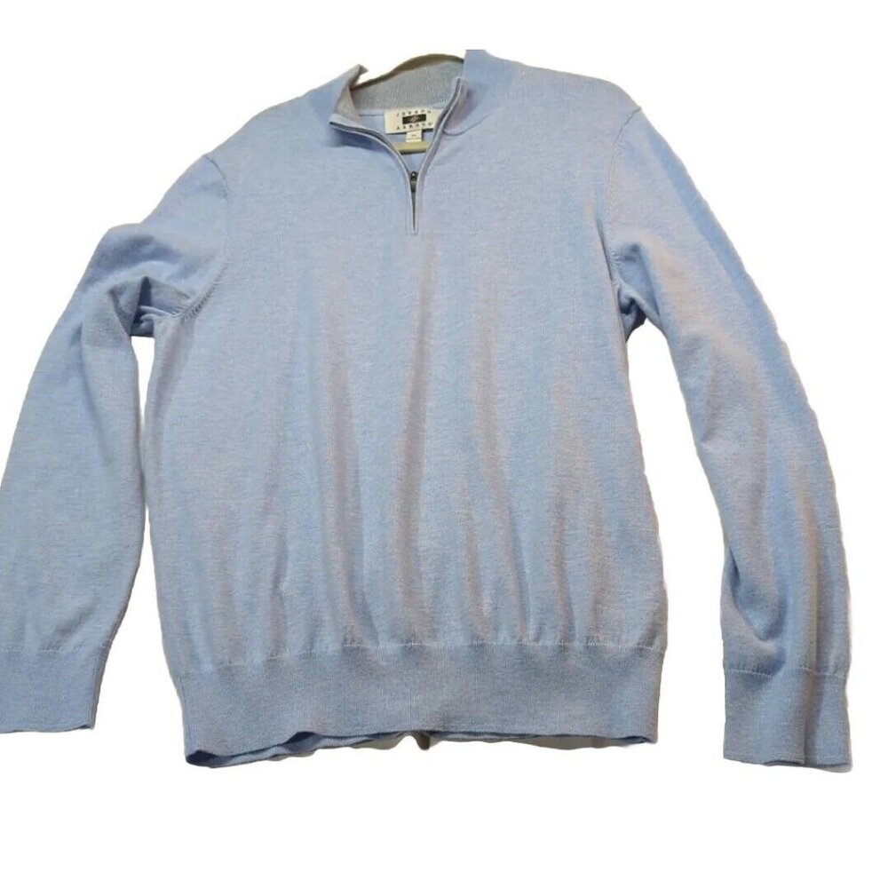 Vtg Joseph Abboud Men's X LG  Sweater  Blue Half Zip Long Sleeve RN#77219 Soft